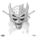 Luffy attack zoro one piece tattoo design idea