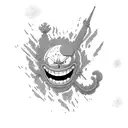 Luffy attack zoro one piece tattoo design idea