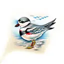 piping plover bird tattoo design idea