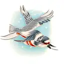 piping plover bird tattoo design idea