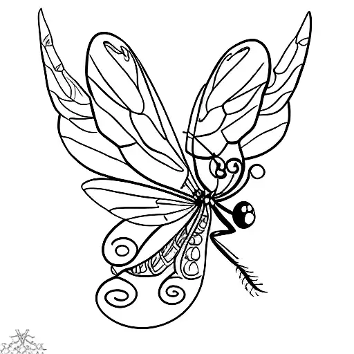 a pretty and dainty dragon fly that will go on my knee incorporating space for my kneecap tattoo design idea
