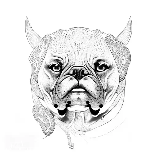 Boxer and demon tattoo design idea