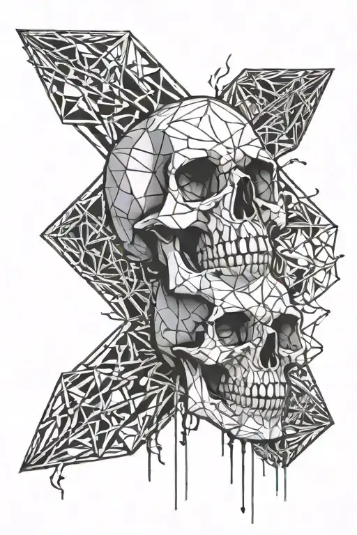 Zombie skull tattoo design idea