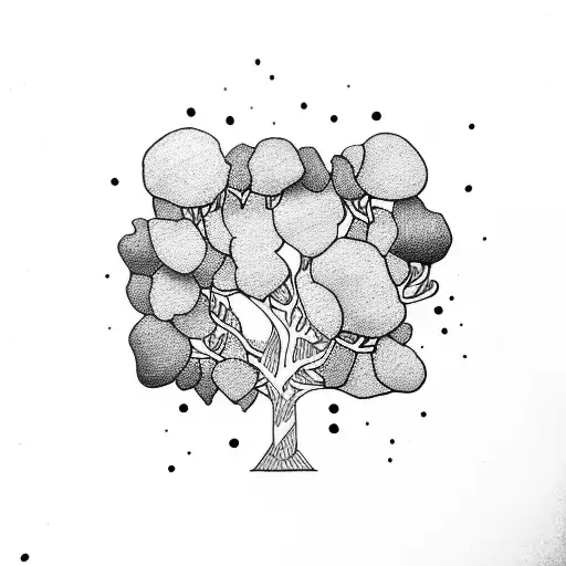 Memory tree tattoo design idea