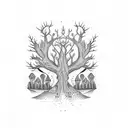 Memory tree tattoo design idea