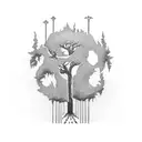Memory tree tattoo design idea