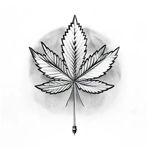 A marijuana leaf intertwined with chess pieces tattoo design idea