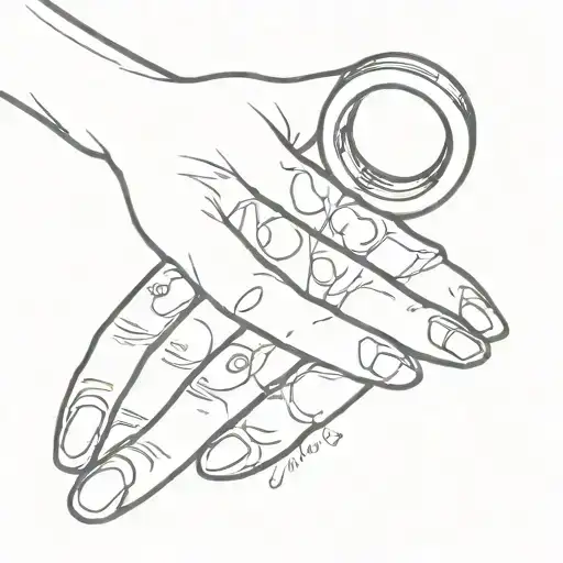 coin and ring tattoo tattoo design idea