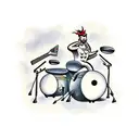 drum set tattoo design idea