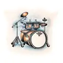 drum set tattoo design idea