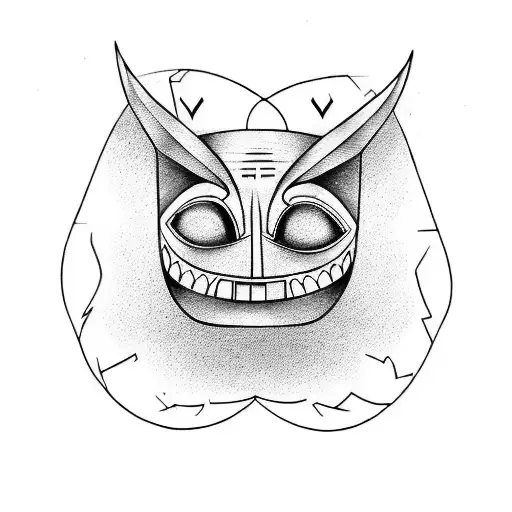 1 happy mask and 1 sad mask tattoo design idea