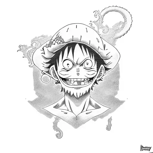 Monkey d luffy  tattoo design idea