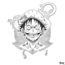 Monkey d luffy  tattoo design idea