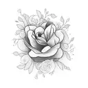 A theater stage illuminated by intricate stage lights shaped like blooming flowers tattoo design idea