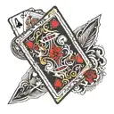 deck of cards fanned out  tattoo design idea