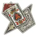 deck of cards fanned out  tattoo design idea