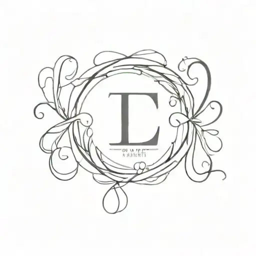 numbers 2 2 4, with the initials L C G M around the numbers  tattoo design idea