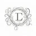 numbers 2 2 4, with the initials L C G M around the numbers  tattoo design idea