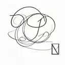 numbers 2 2 4, with the initials L C G M around the numbers  tattoo design idea