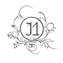 numbers 2 2 4, with the initials L C G M around the numbers  tattoo design idea