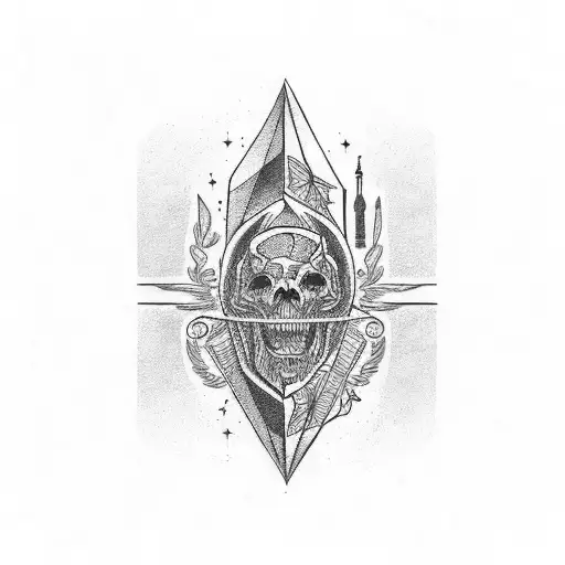 burning constitution tattoo design idea