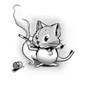 Tom and jerry smoking cigarettes  tattoo design idea