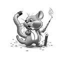Tom and jerry smoking cigarettes  tattoo design idea