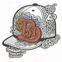 Brooklyn Dodgers Baseball cap   tattoo design idea