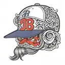 Brooklyn Dodgers Baseball cap   tattoo design idea