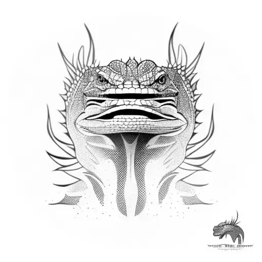 Komodo dragon tattoo design idea