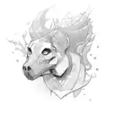 hacking with love theme tattoo design idea
