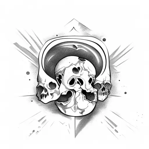 PILE OF SKULLS tattoo design idea