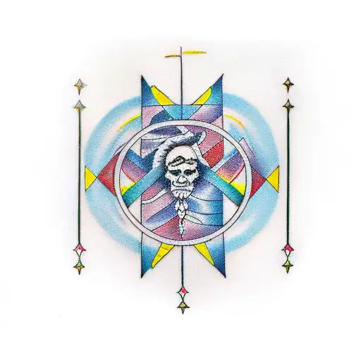 DNA link with pictures within representing scotland and being virgo tattoo design idea