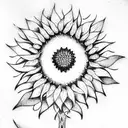Sunflower tattoo design idea