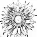 Sunflower tattoo design idea