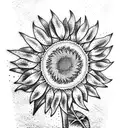 Sunflower tattoo design idea