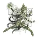 dancing apsara dance in khmer tattoo design idea