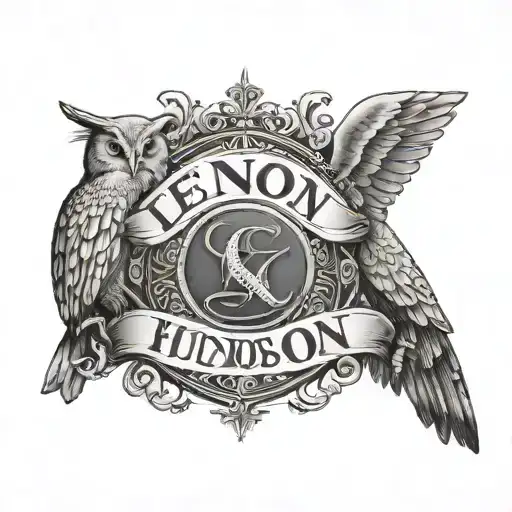 names of sons Lennon and Hudson  tattoo design idea