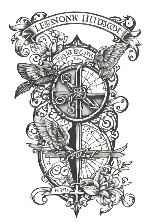 names of sons Lennon and Hudson  tattoo design idea