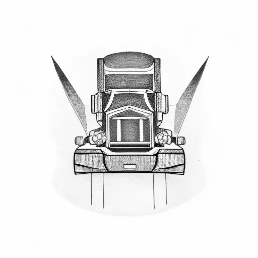 Semi Truck tattoo design idea