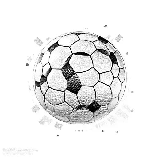 A vibrant Mexican-inspired design featuring a soccer ball surrounded by colorful plants and animals tattoo design idea