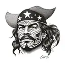 Che guevara lucha libre mask tattoo design idea