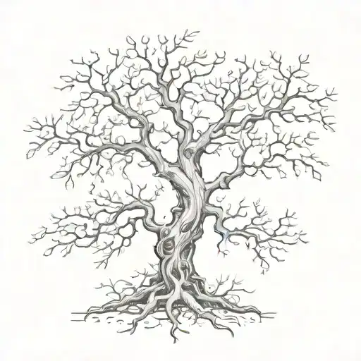 poison tree no leaves or roots  tattoo design idea
