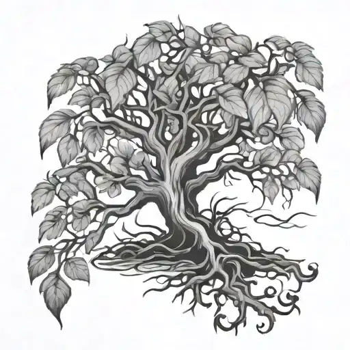 poison tree tattoo design idea
