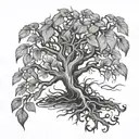 poison tree tattoo design idea