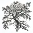poison tree tattoo design idea