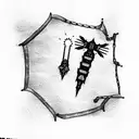 Dark Tower with revolvers tattoo design idea