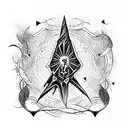 Dark Tower with revolvers tattoo design idea