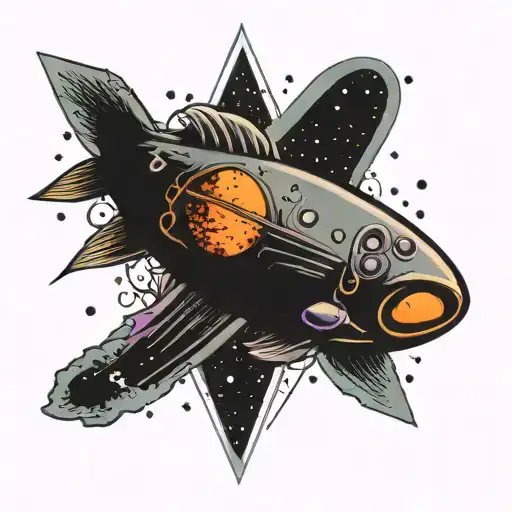 A comet I saw while lying down tattoo design idea