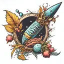 comet 3d tattoo design idea